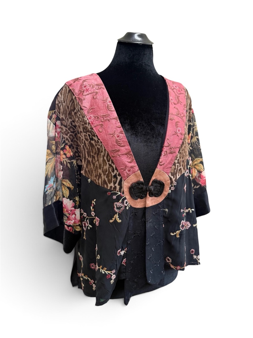 Y2K Spencer Alexis Sheer Embroidered Kimono
